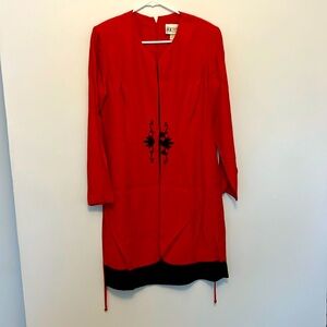 90s Pristine Vintage SL Fashions Womens 8 dress red